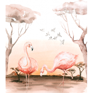 Fototapeta dla dzieci - Urocze flamingi