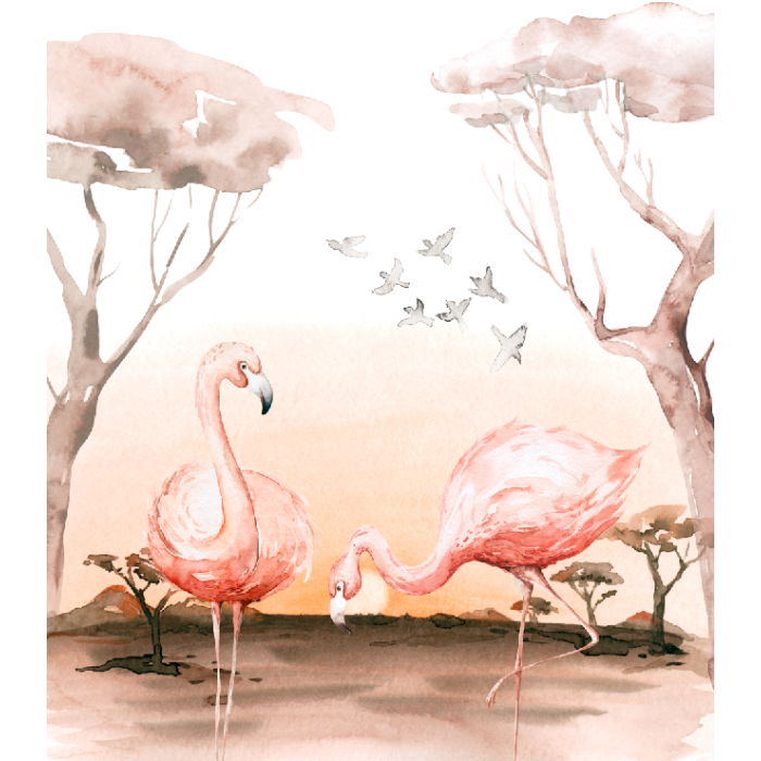 Fototapeta dla dzieci - Urocze flamingi