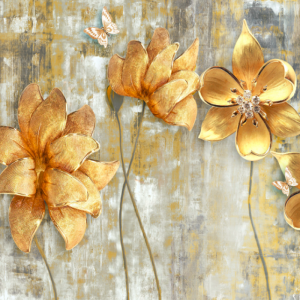 Fototapeta na wymiar - Złote kwiaty